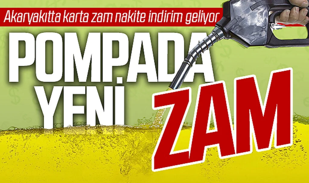 Akaryakıtta karta zam nakite indirim geliyor