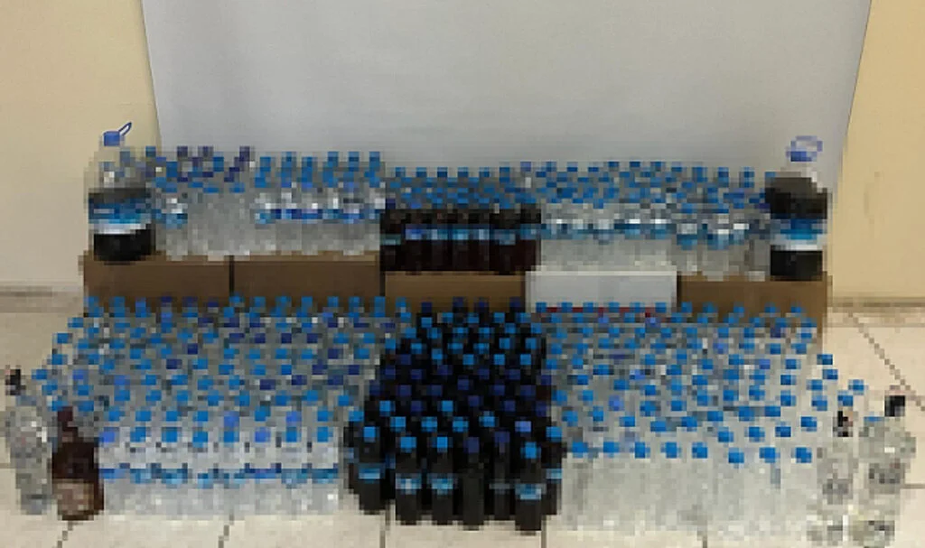 Bafra'da 220 litre kaçak içki ele geçirildi: Gözaltı var