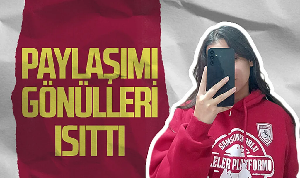 Depremzede Mehtap'ın Samsunspor polarlı paylaşımı gönülleri ısıttı