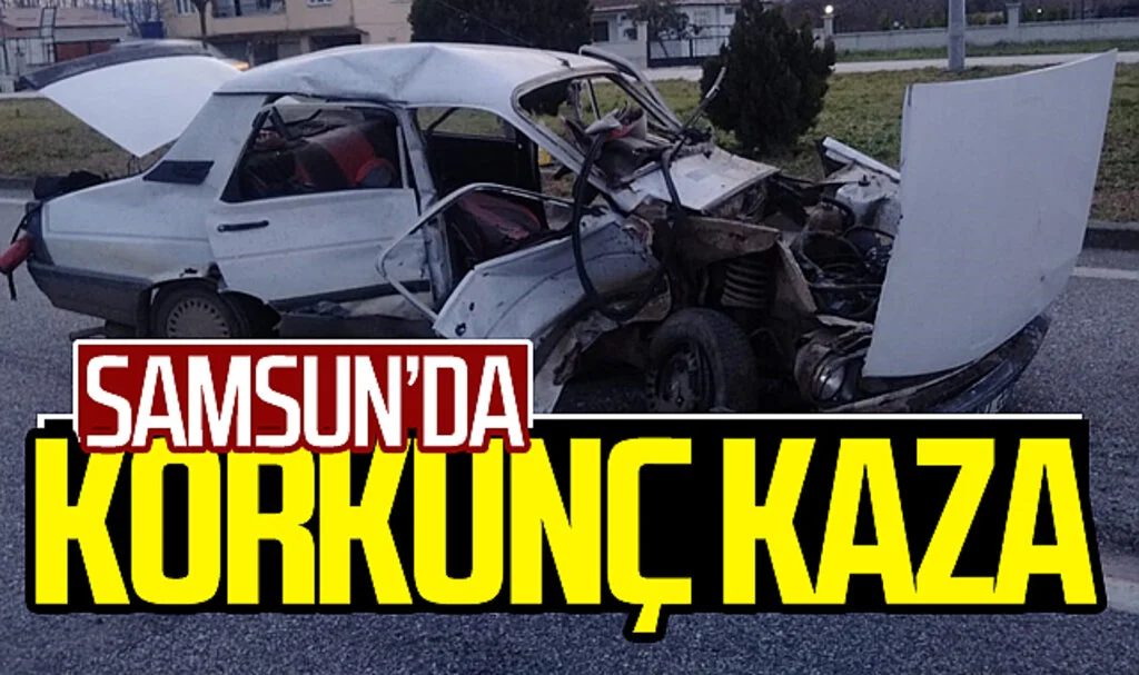 Samsun'da iki otomobil çarpıştı: 1 ölü, 5 yaralı