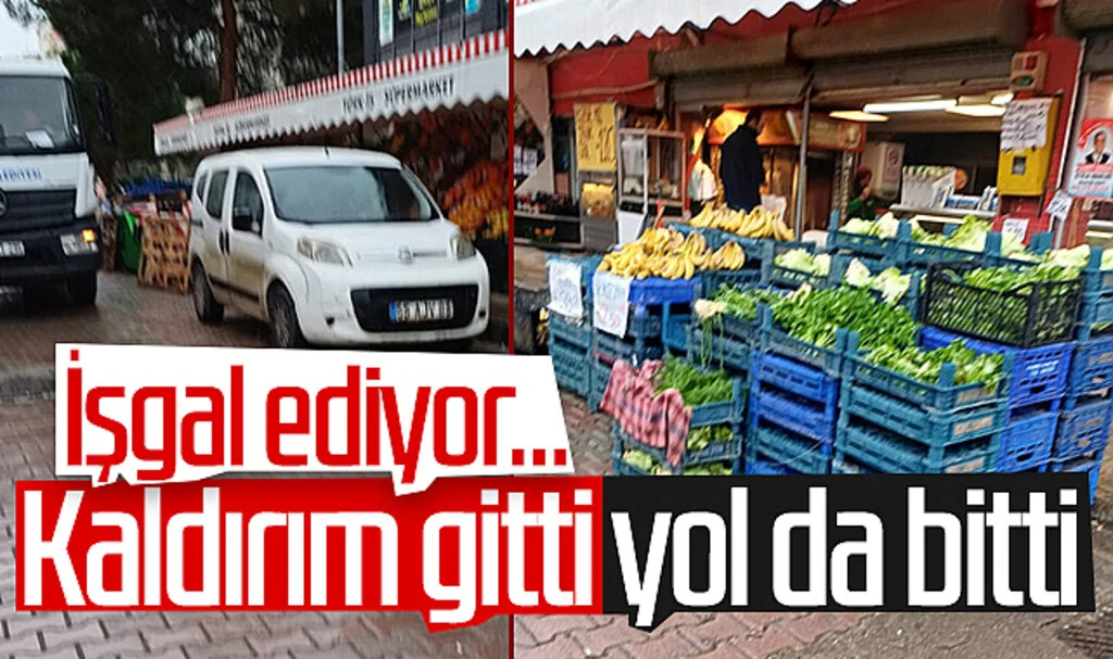 Samsun'da işgal! Kaldırım gitti yol da bitti