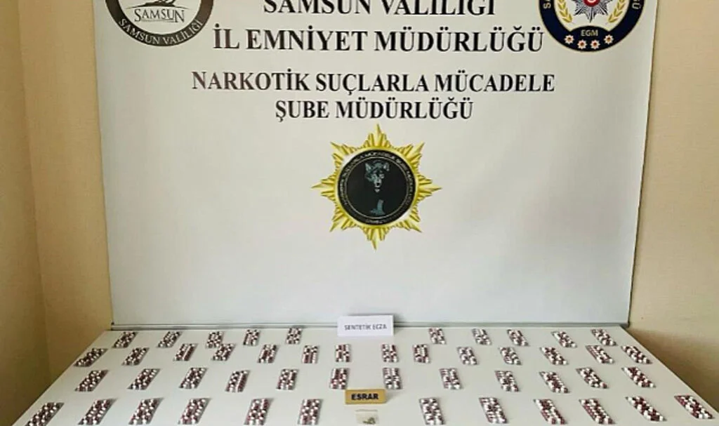 Samsun'da Sentetik Ecza Operasyonu: 672 Adet Ele Geçirildi, 1 Gözaltı