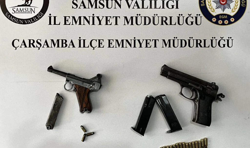 Samsun'da silah kaçakçılığı operasyonunda 2 zanlı yakalandı