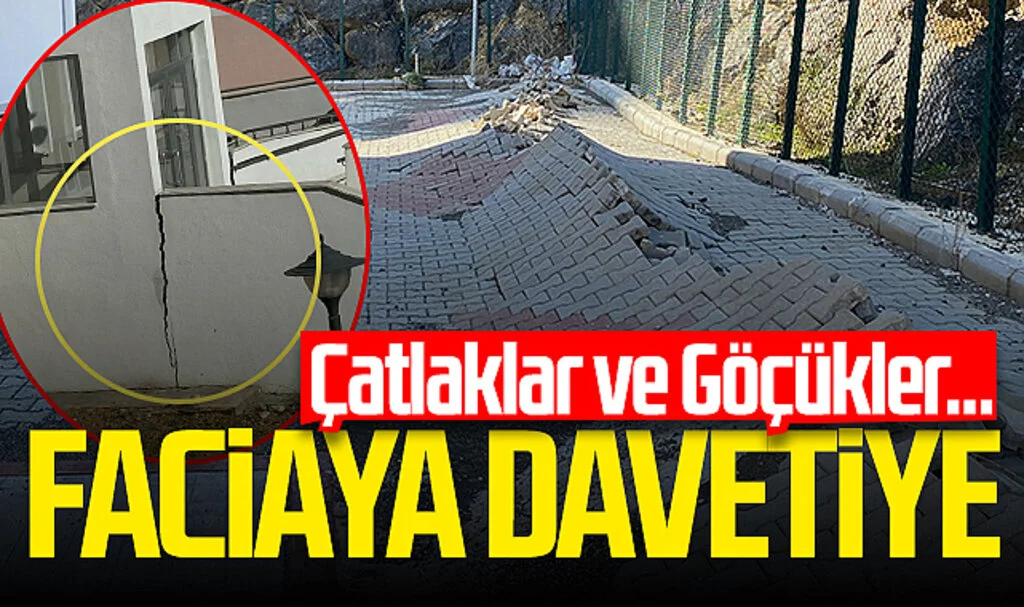 Samsun'da yeni okulda faciaya davetiye! Çatlaklar ve göçükler...