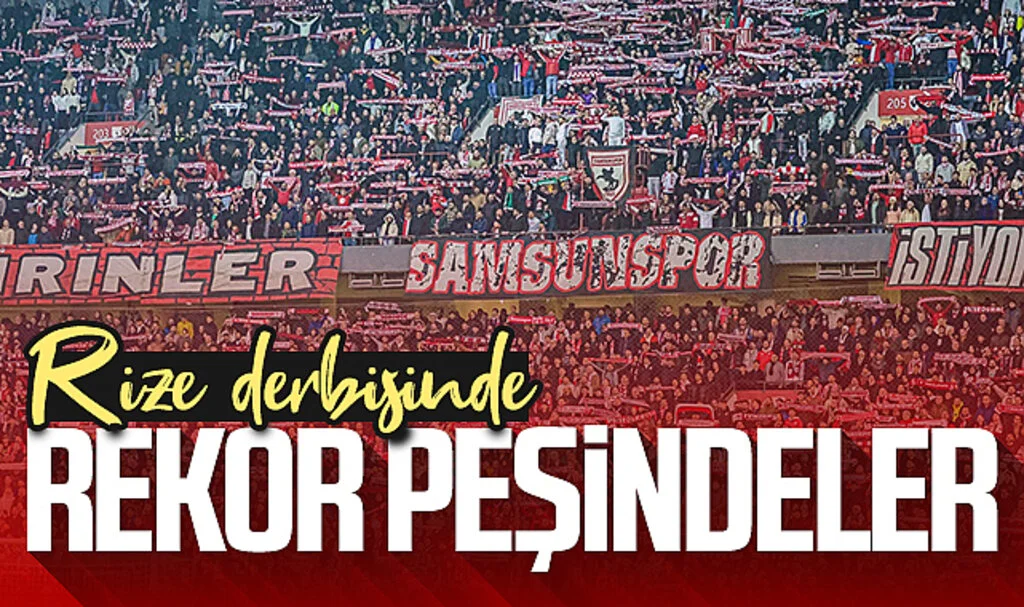 Samsunspor taraftarı Rizespor maçında rekor peşinde