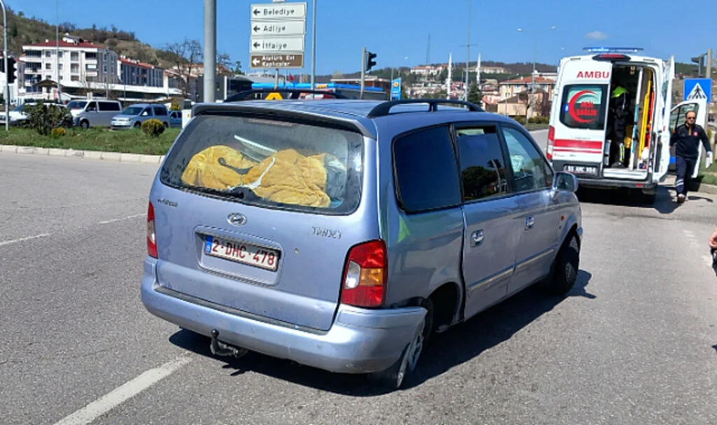 Havza'da trafik kazası! 1 yaralı