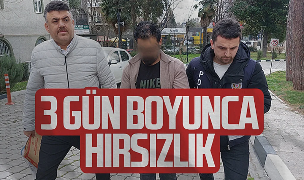 Kapısını kırdığı evden 3 gün boyunca valizlerle eşya çalıp taşıdı
