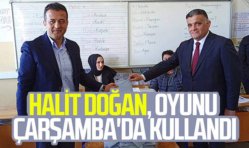 Samsun Büyükşehir Belediye Başkan adayı Doğan, oyunu Çarşamba'da kullandı