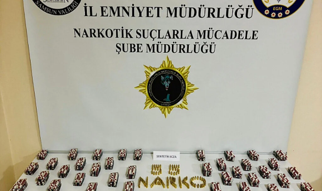Samsun'da 3 bin 95 sentetik ecza ele geçirildi: 2 gözaltı