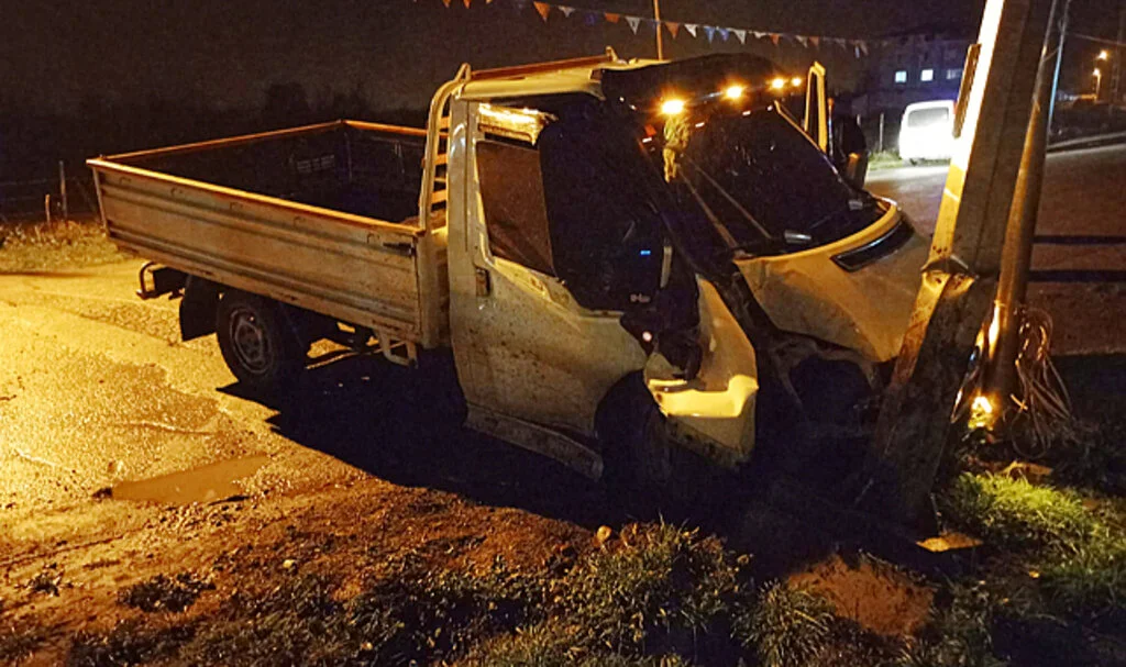 Samsun'da Dur İhtarına Uymayan Sürücü Kaza Yapınca Yakalandı