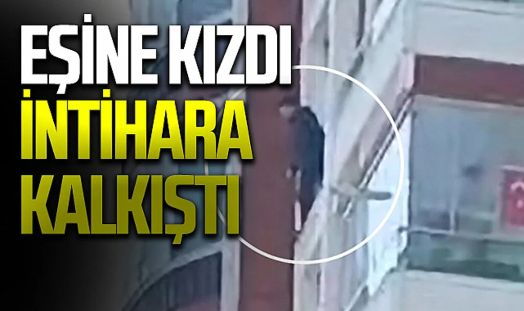 Samsun'da eşinin polise şikayet ettiği kuaför, 8. katın penceresinde intihara kalkıştı