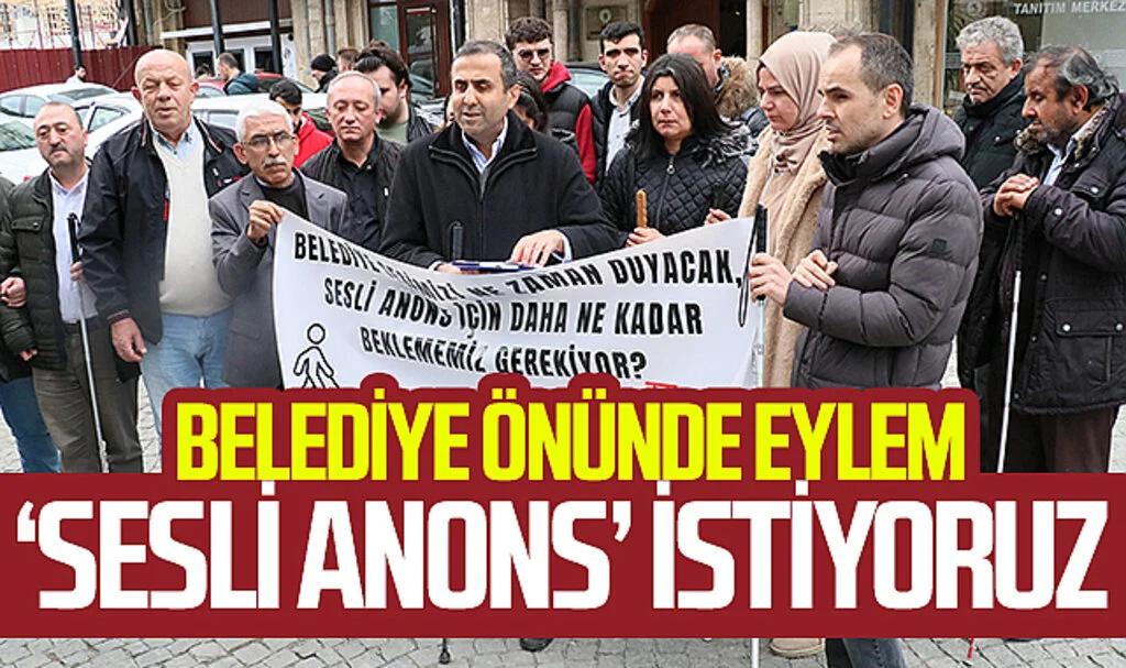 Samsun'da görme engellilerden belediye otobüslerinde "sesli anons" talebi