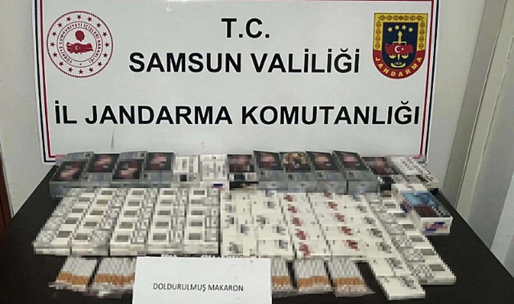 Samsun'da jandarma 43 bin dal makaron ele geçirdi