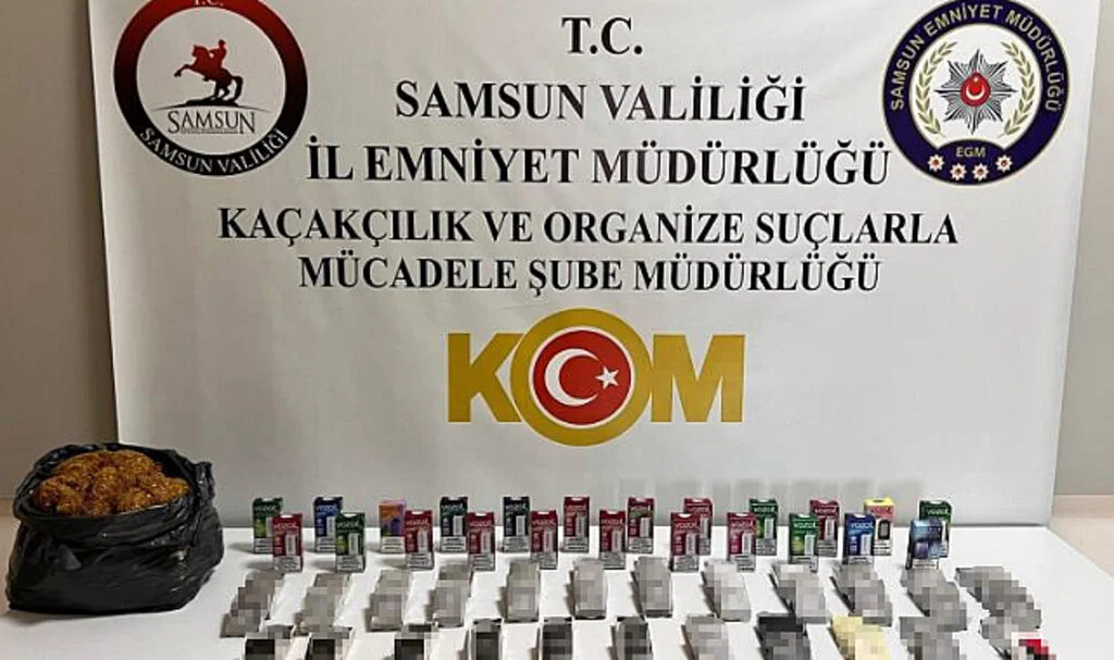 Samsun'da kaçak elektronik sigara ve makaron ele geçirildi