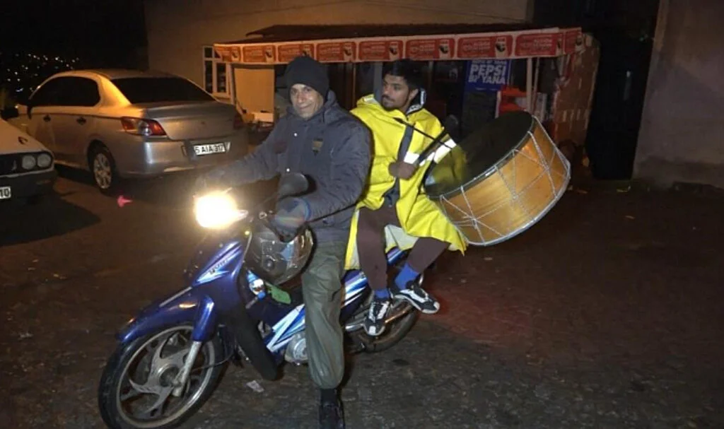Samsun'da Motosikletli Ramazan Davulcuları