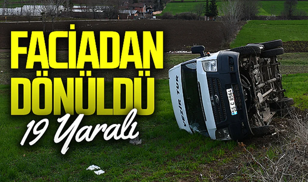 Samsun'da Öğrenci Servisi Devrildi: 19 Yaralı
