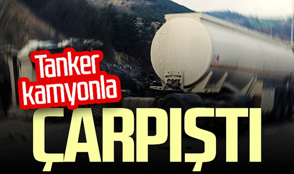Samsun'da tanker ile kamyon çarpıştı! 1 yaralı