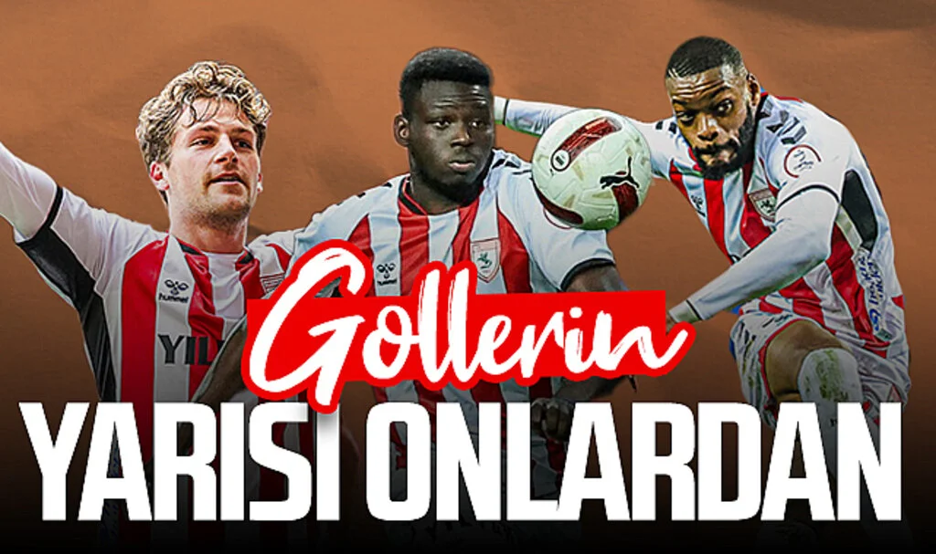 Samsunspor'da gollerin yarısı o oyunculardan