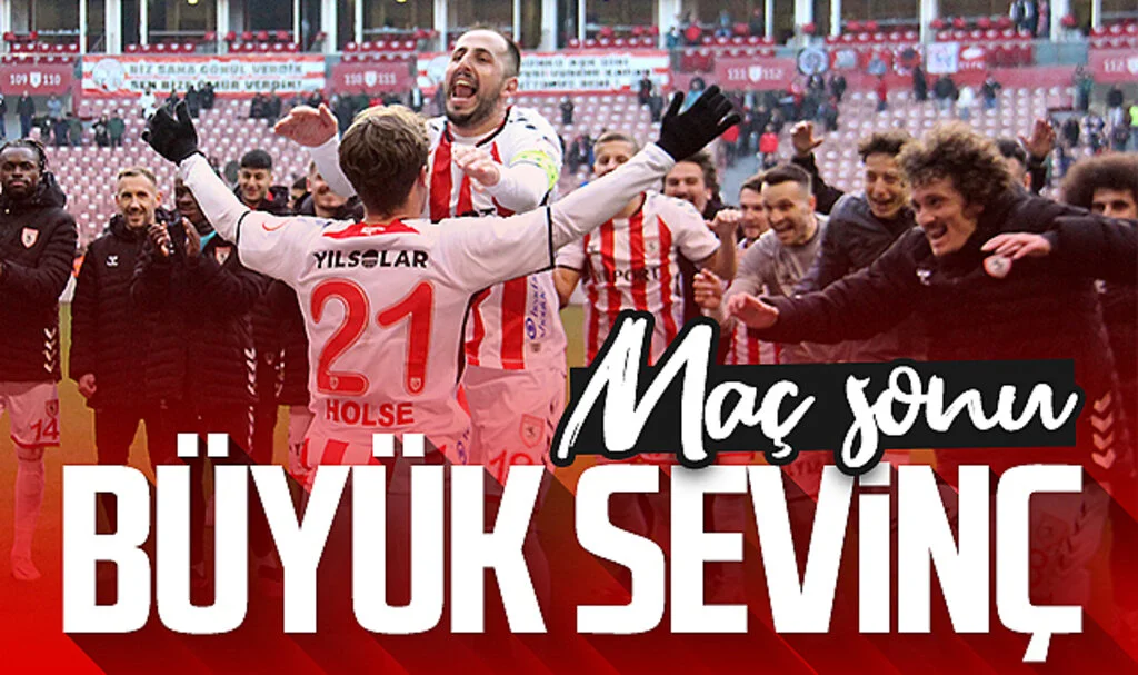 Samsunspor'da maç sonu büyük sevinç