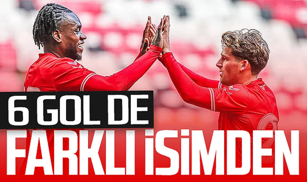 Samsunspor'un Çorum FK maçında 6 gol de farklı isimlerden