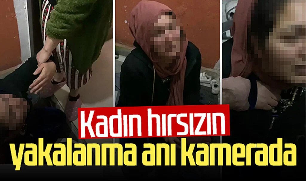 Yer Samsun! Kadın hırsızın yakalanma anı kamerada