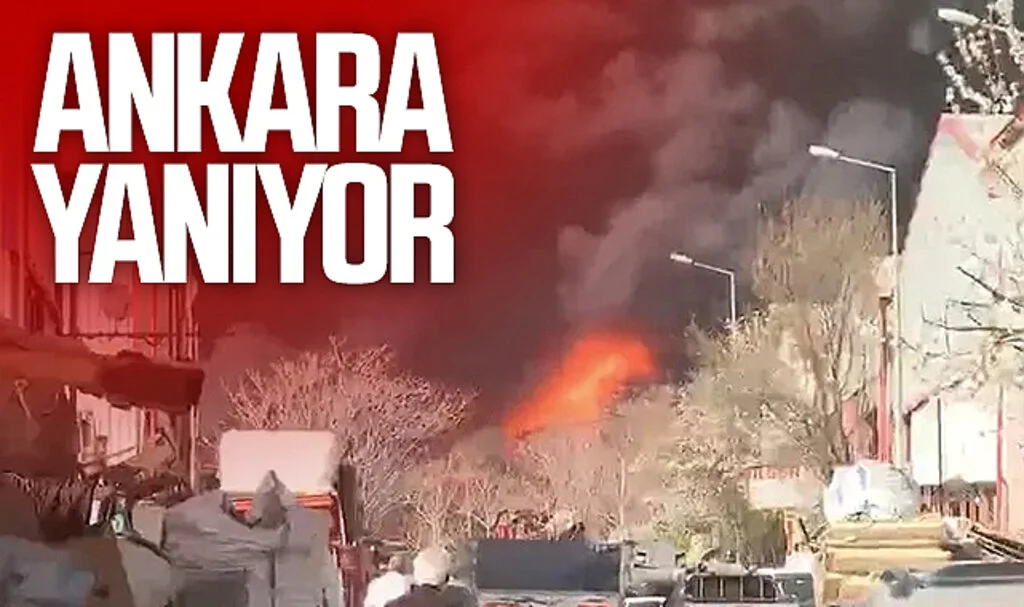 Ankara Hurdacılar Sitesi'nde yangın! Kentin birçok yerinden görüldü