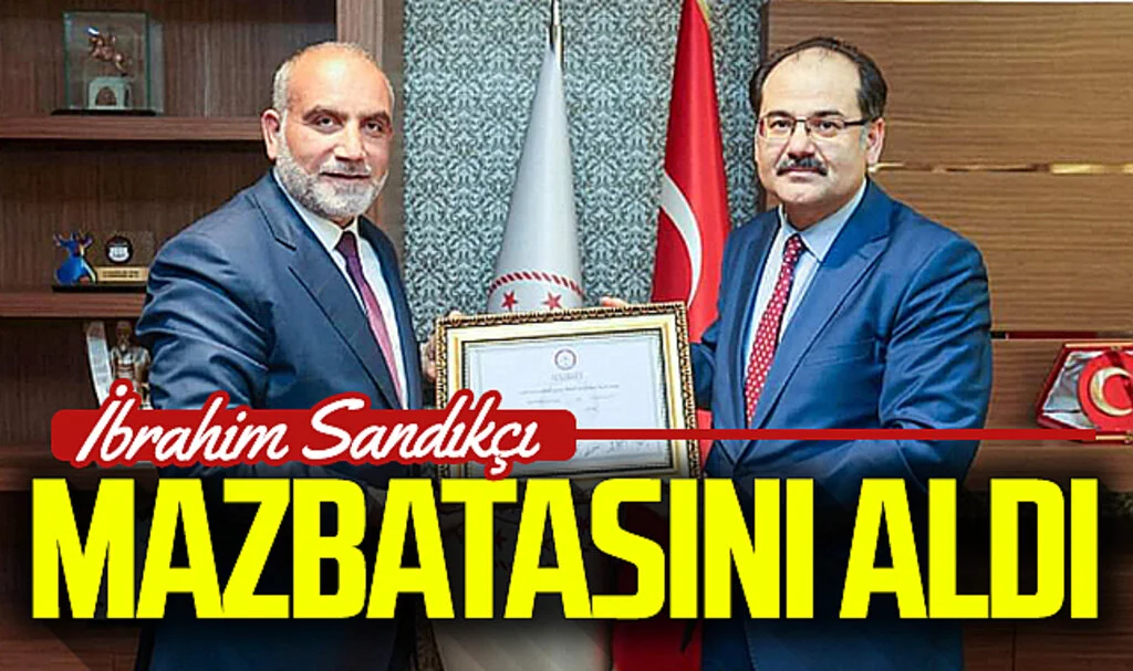 Canik Belediye Başkanı İbrahim Sandıkçı, Mazbatasını Aldı