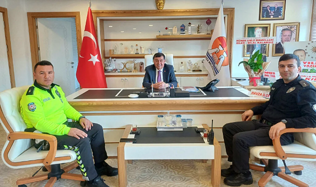 İlçe Emniyet Müdürlüğü'nden Havza Belediye Başkanı Murat İkiz'e Ziyaret
