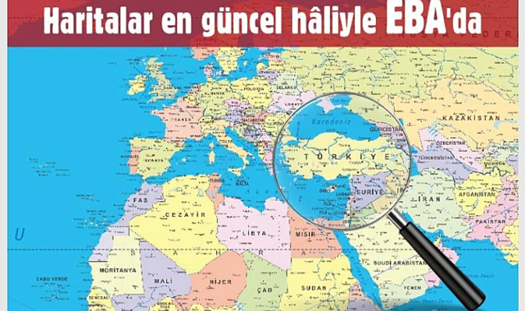 MEB, Ders Kitapları ve Eğitim Araç Gereçlerindeki Haritaları EBA'da