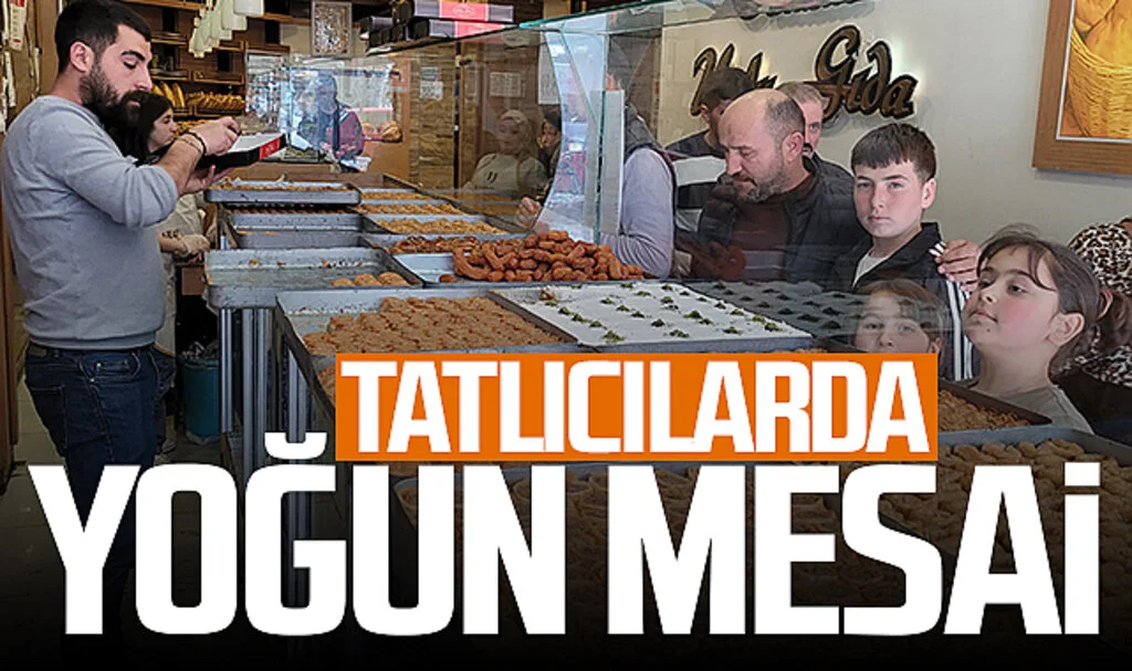 Ramazan Bayramı hareketliliği: Samsun'da tatlıcılarda yoğun mesai!