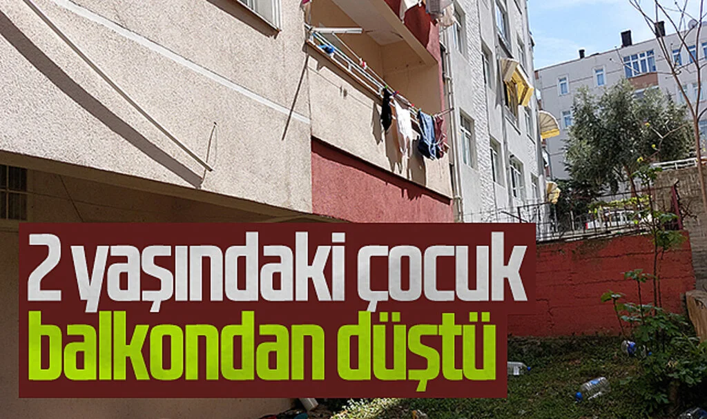 Samsun'da balkondan düşen çocuk hastanelik oldu