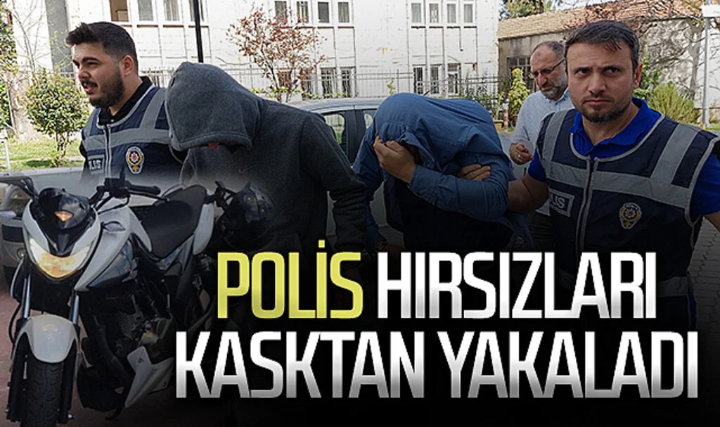 Samsun'da Polis, Motosiklet Hırsızlarını Taktıkları Kask Sayesinde Yakaladı
