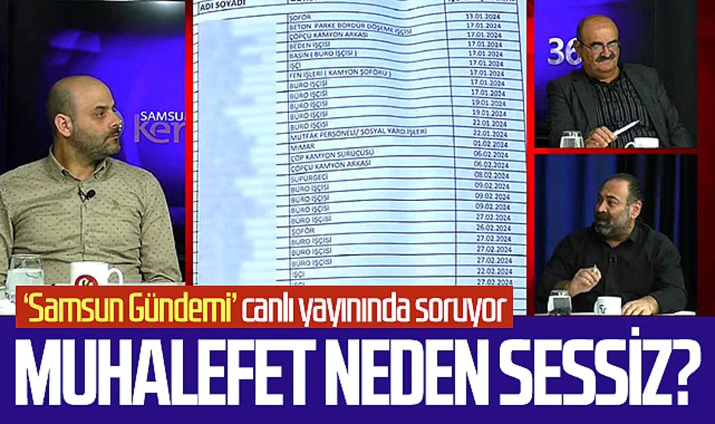 'Samsun Gündemi' canlı yayınında soruyor: Muhalefet neden sessiz?