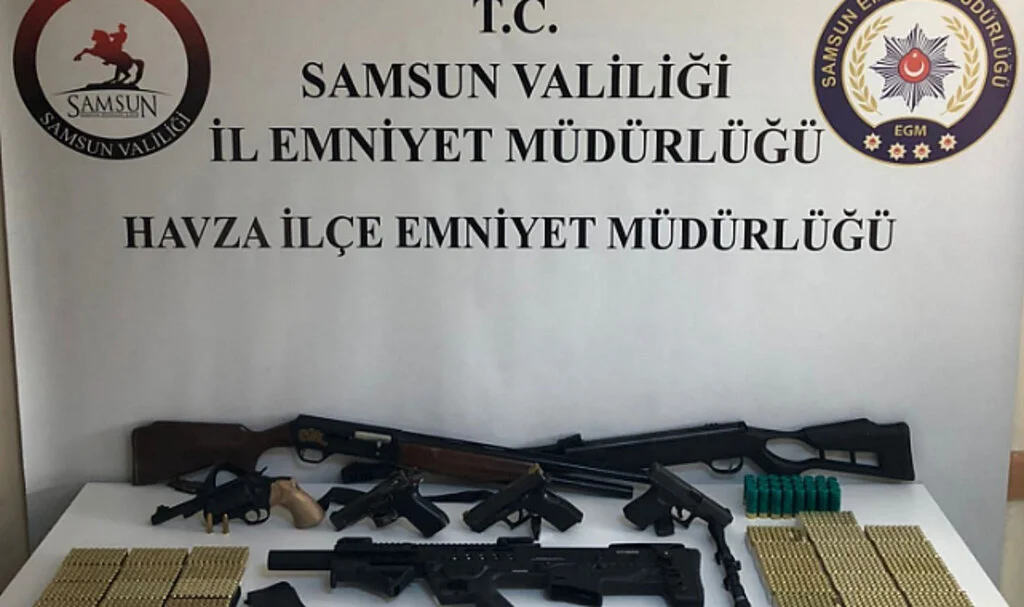 Samsun Havza'da Oto Galeriye Silah Baskını