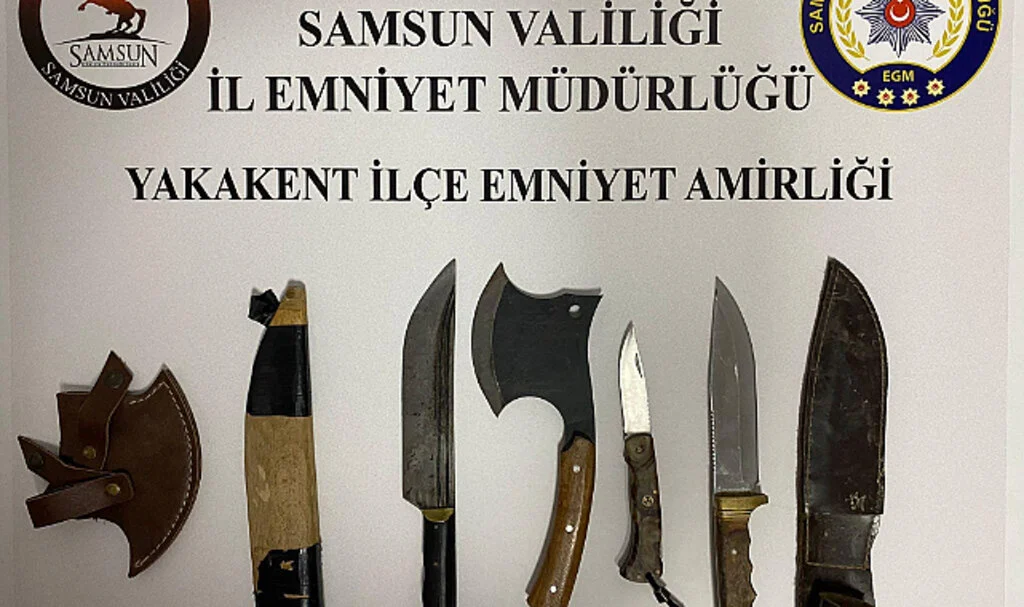 Samsun NARVAS operasyonu! Kesici aletler ele geçirildi