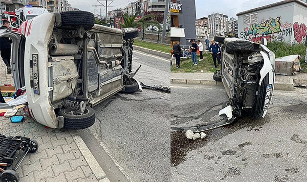 Samsun'un Atakum İlçesinde Otomobil Devrildi: 3 Kişi Yaralandı
