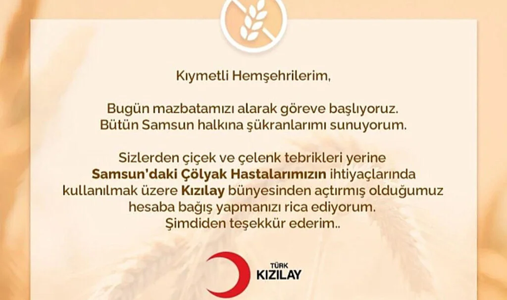 SBB Başkanı Halit Doğan, Çiçek Yerine Kızılay'a Bağış İstiyor