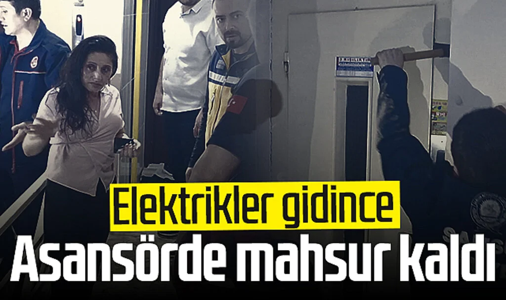 Yer Samsun! Elektrik kesilince asansörde mahsur kaldı