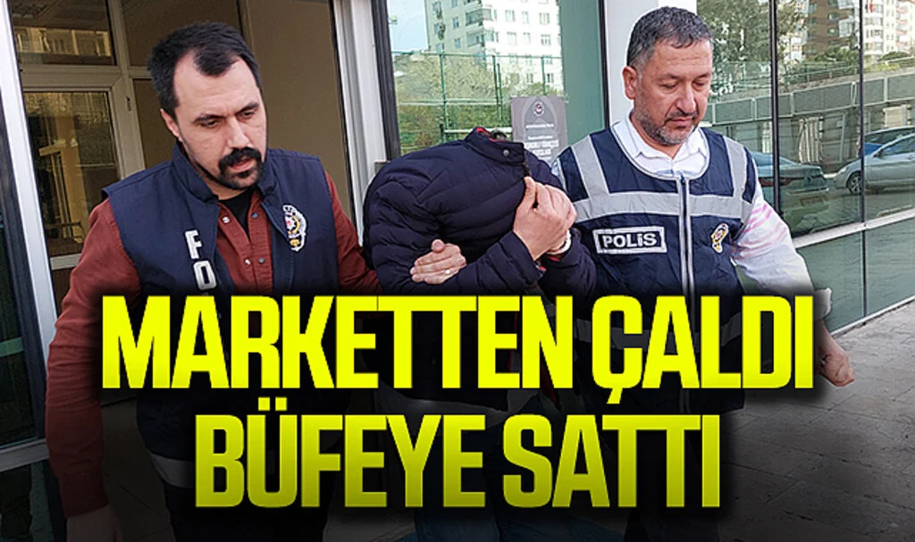 Zincir marketten bir ayda 194 şişe içki çalıp büfelere sattı