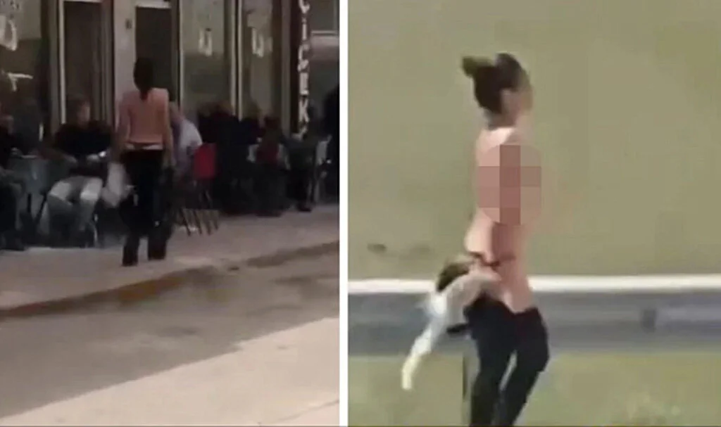 Ağrı sokaklarında üstsüz şekilde dolaştı! Kahvehanede oturanlara 2 soru yöneltti
