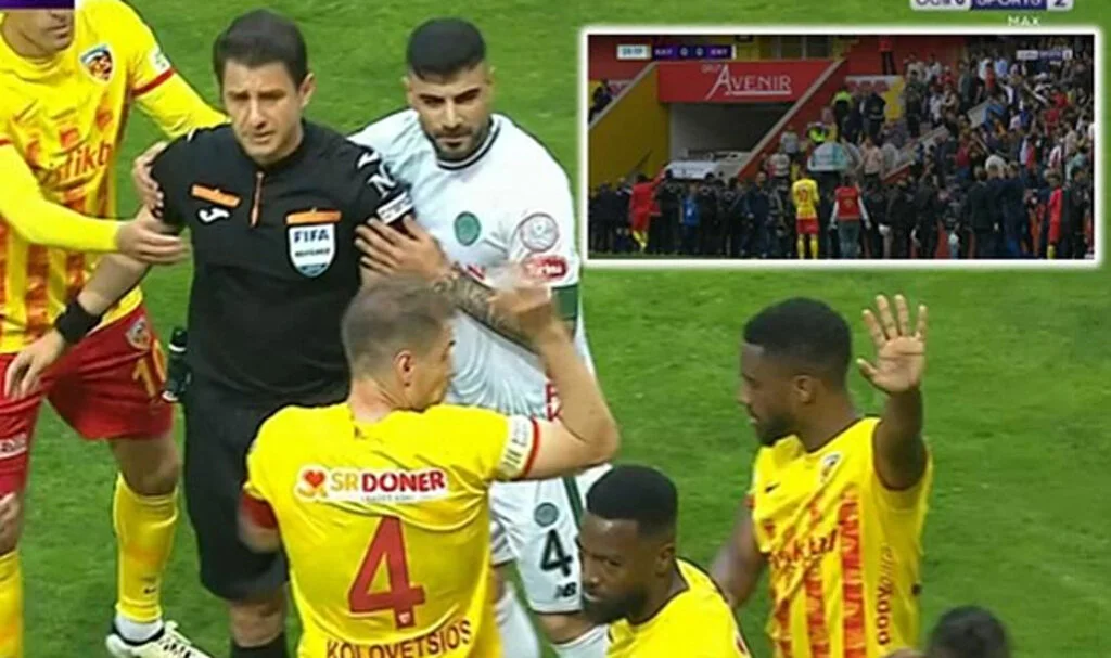 Kayserispor Başkanı Ali Çamlı, Halil Umut Meler'in üzerine yürüdü!
