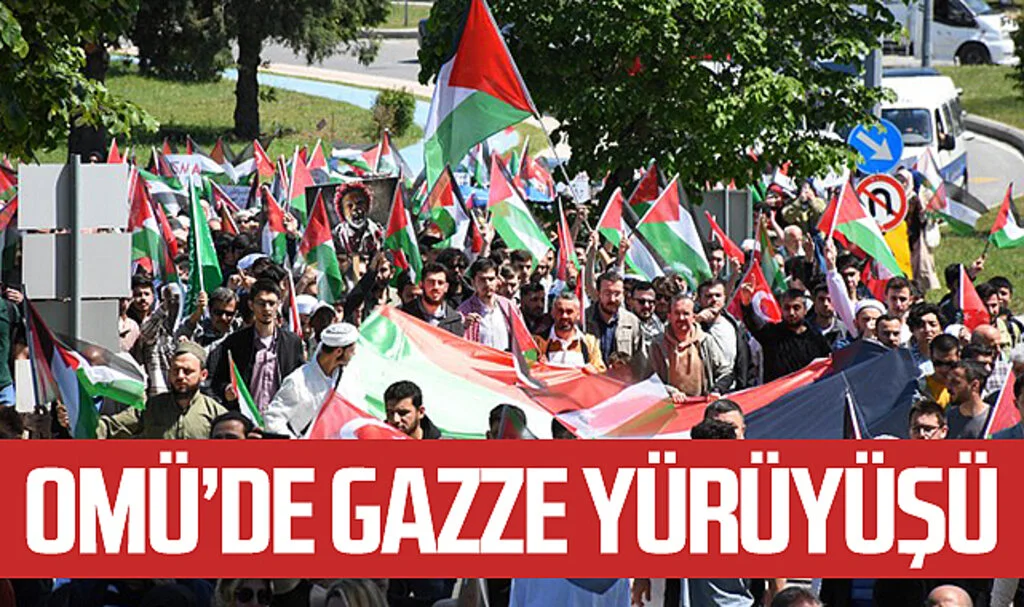 OMÜ'de İsrail'in Gazze'deki saldırıları protesto edildi