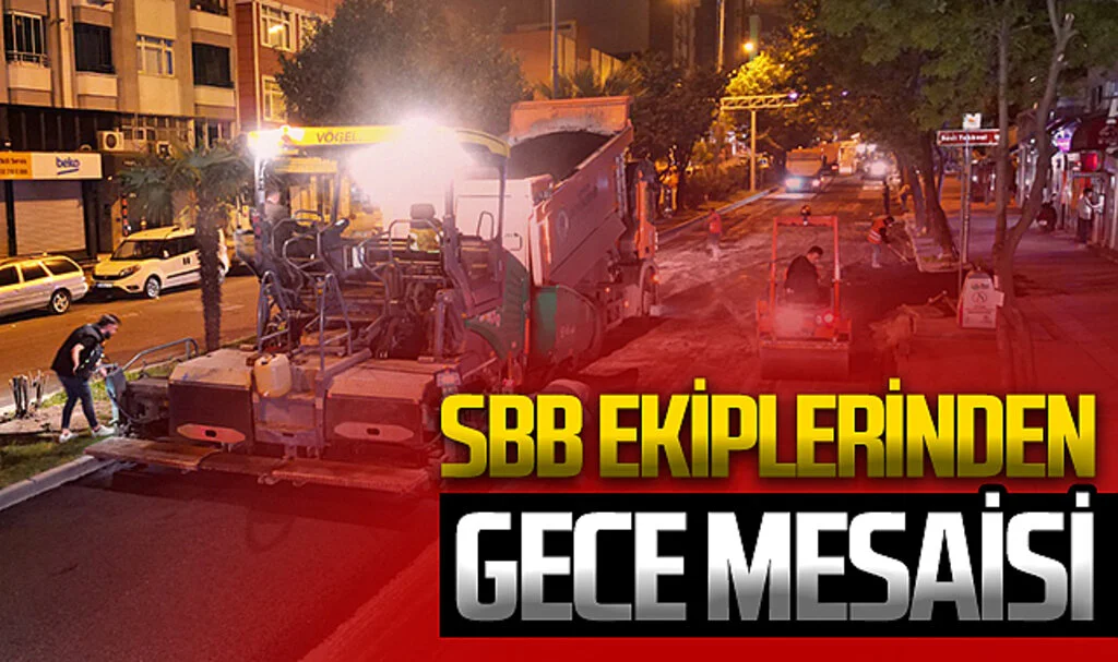 Samsun Büyükşehir Belediye ekipleri gece yolları yeniliyor