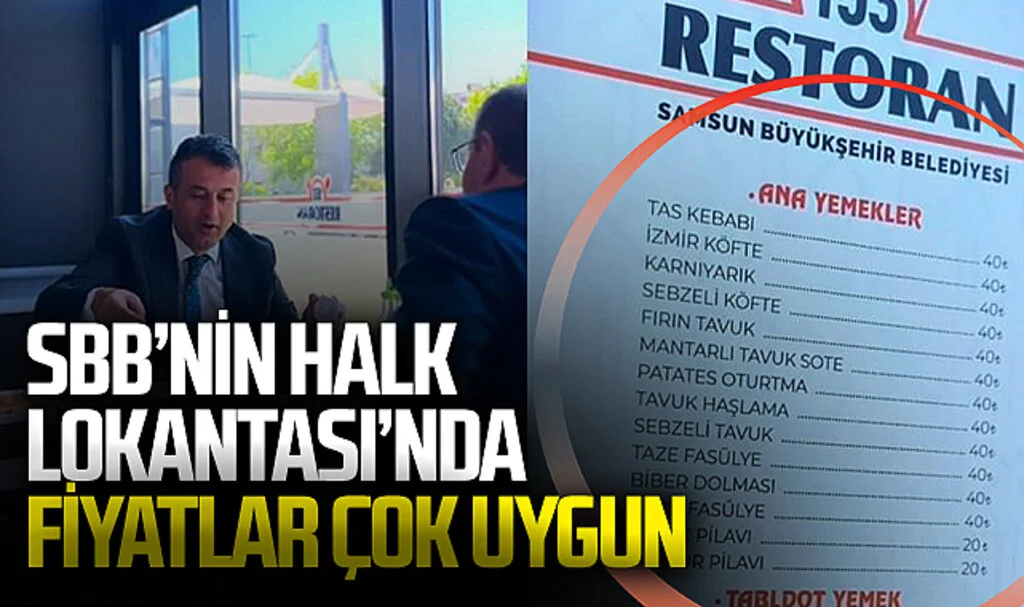 Samsun Büyükşehir Belediyesi'nin Halk Lokantası'nda fiyatlar çok uygun 