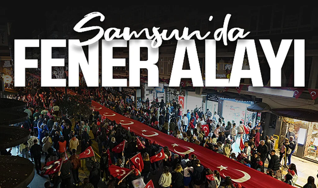 Samsun'da 19 Mayıs coşkusu: 1919 metrelik bayrakla "Fener Alayı ve Gençlik Haftası" yürüyüşü