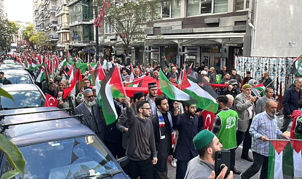 Samsun'da Filistin'e destek yürüyüşü