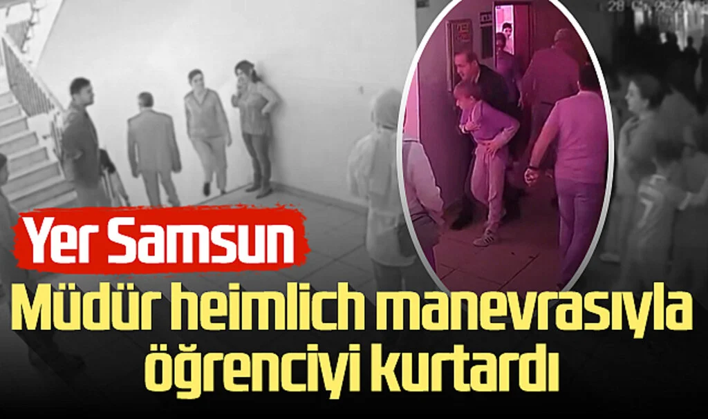 Samsun'da Ortaokul Müdürü Heimlich Manevrasıyla Öğrenciyi Kurtardı