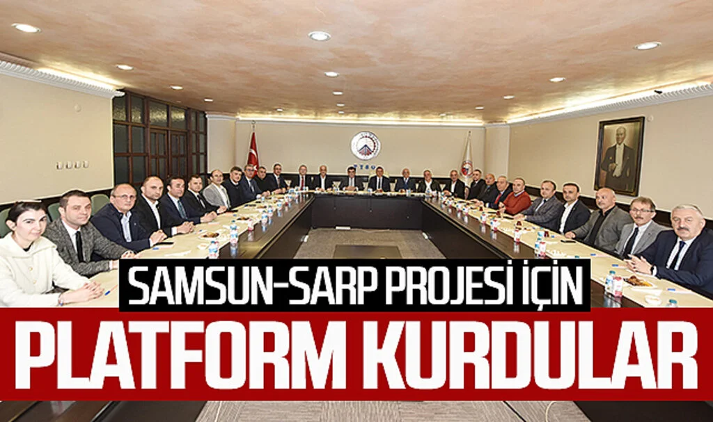 Samsun-Sarp Demiryolu projesi için platform kurdular 