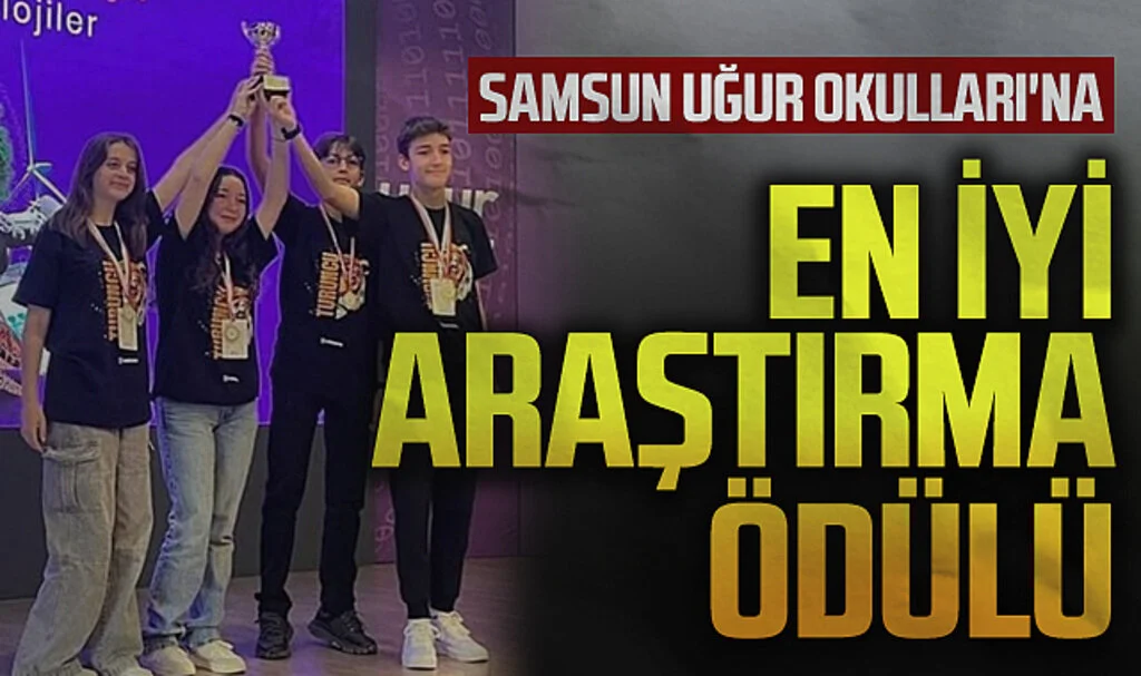 Samsun Uğur Okulları'na en iyi araştırma ödülü