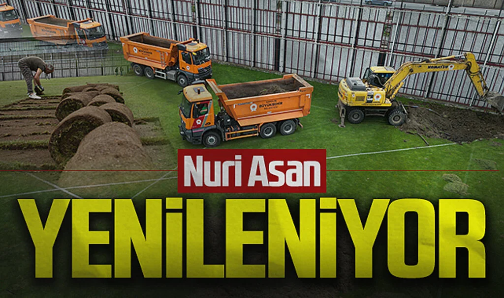 Samsunspor Nuri Asan Tesislerindeki antrenman sahasını yeniliyor